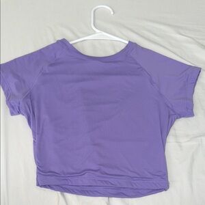Lavender Short Sleeve Crop Top